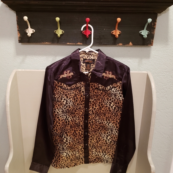 cheetah print rodeo shirt
